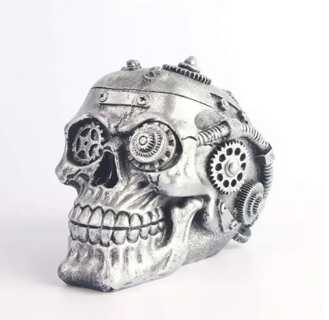 Statua teschio steampunk 11 cm