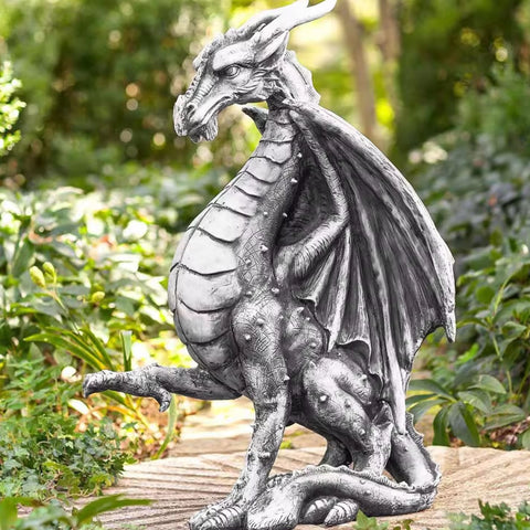 Statua di drago in resina per esterni / giardino 20 cm