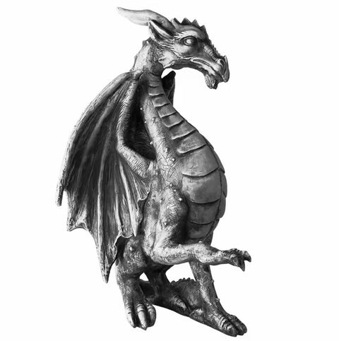 Statua di drago in resina per esterni / giardino 20 cm