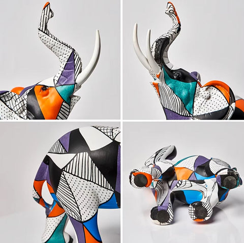 Statua di elefante art deco 19 cm