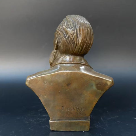 Busto in bronzo di Friedrich Engels 17 cm