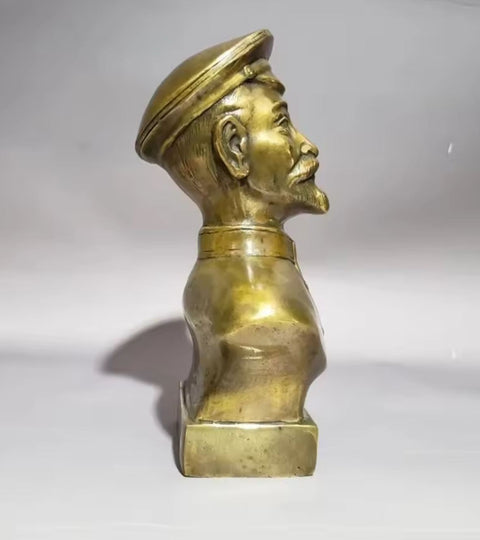 Statua busto Felix Dzerzhinski in ottone 18 cm