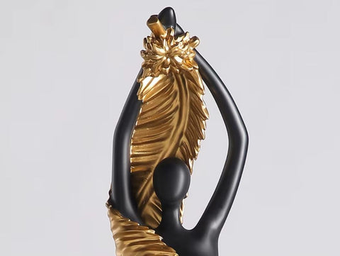 Statua di donna moderna in resina - nera 55 cm