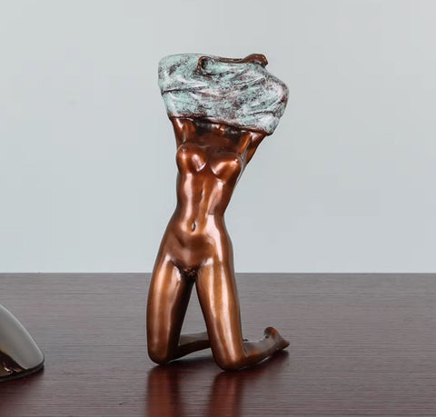 Statua in bronzo di donna nuda 17 cm