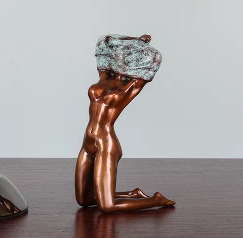 Statua in bronzo di donna nuda 17 cm