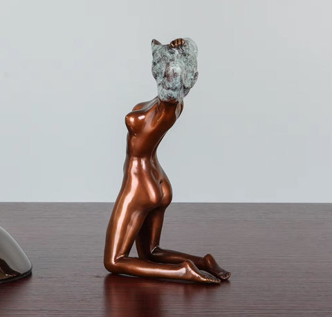 Statua in bronzo di donna nuda 17 cm