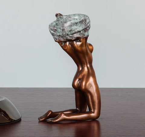 Statua in bronzo di donna nuda 17 cm