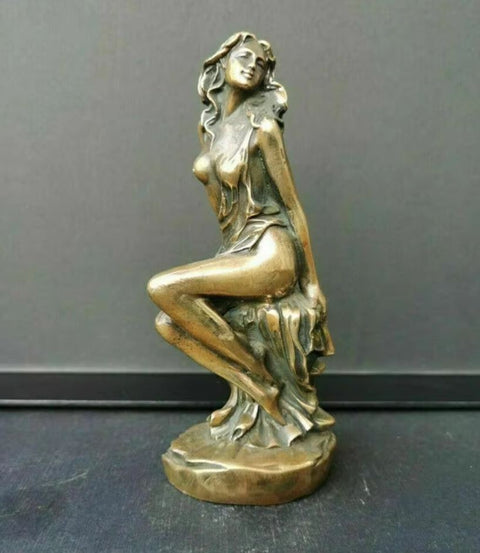 Statua di donna nuda in metallo 15 cm