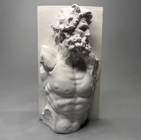 Uomo greco scultura da parete 13 cm
