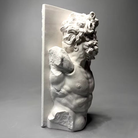 Uomo greco scultura da parete 13 cm