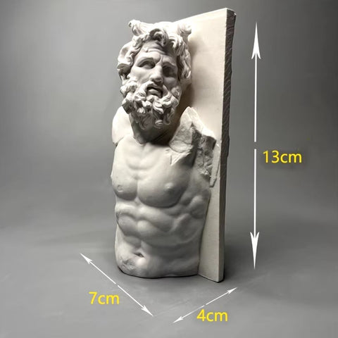 Uomo greco scultura da parete 13 cm