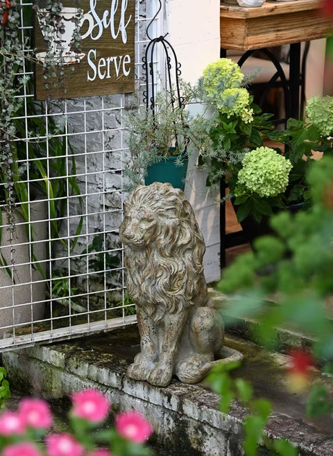 Statua di leone per esterni 53 cm