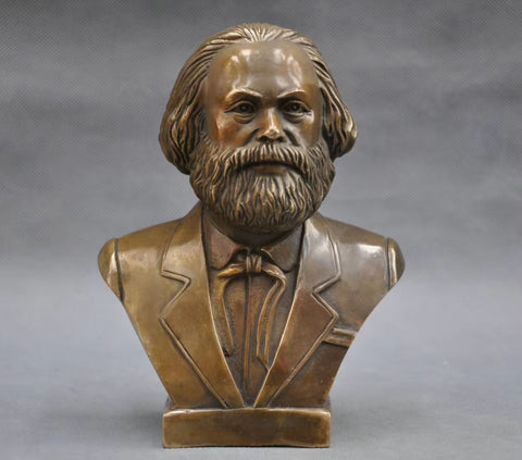 Statua del busto di Karl Max in bronzo 18 cm