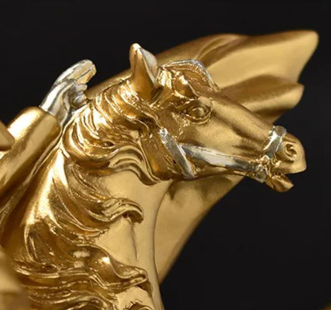 Statua di Napoleone su cavallo d'oro 28 cm