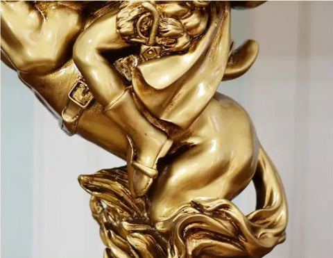 Statua di Napoleone su cavallo d'oro 33 cm