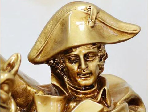 Statua di Napoleone su cavallo d'oro 33 cm