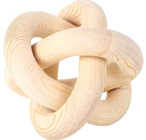Statua di nodo in legno in stile nordico 15 cm