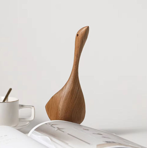 Statua dell'oca in legno in stile nordico 20 cm