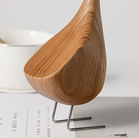 Statua dell'oca in legno in stile nordico 20 cm