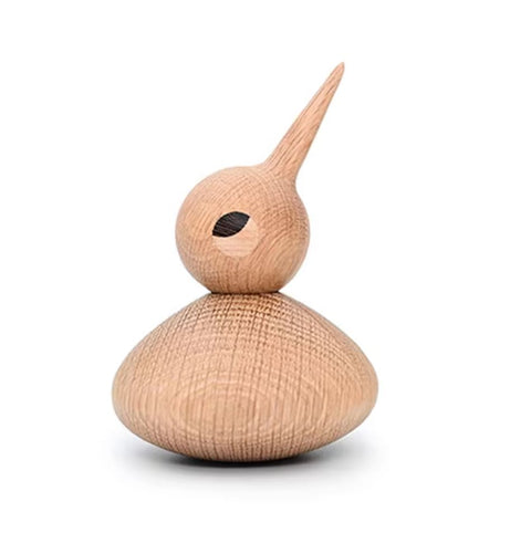 Statua uccello dal becco appuntito in legno stile nordico 10 cm