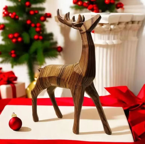 Statua Renna Origami in legno 24 cm