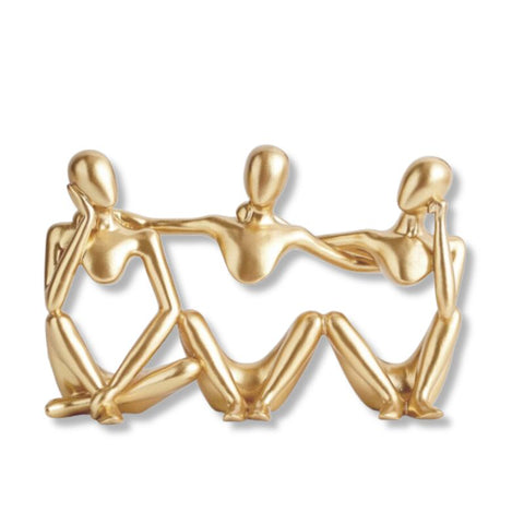 sculpture penseur trio
