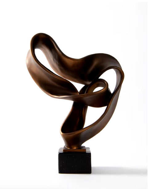Scultura astratta in bronzo e resina 45 cm