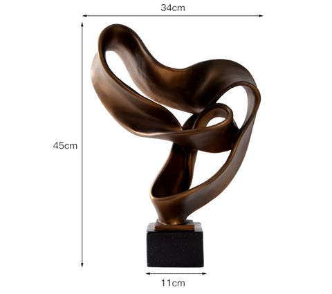 Scultura astratta in bronzo e resina 45 cm