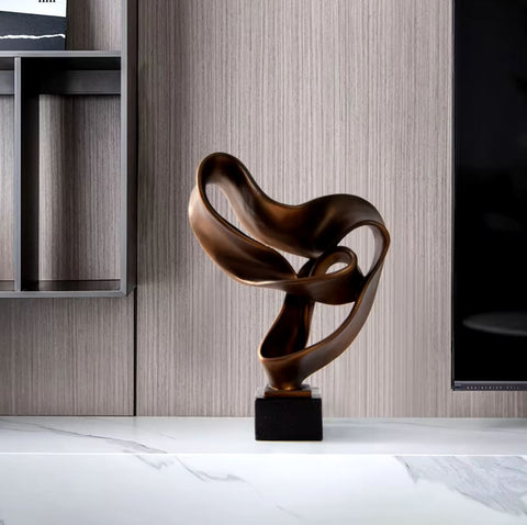 Scultura astratta in bronzo e resina 45 cm