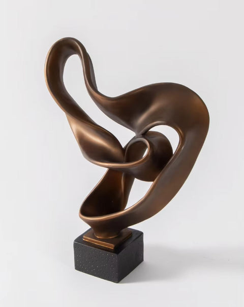 Scultura astratta in bronzo e resina 45 cm