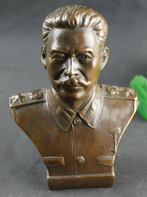 Busto di Stalin in ottone 17 cm