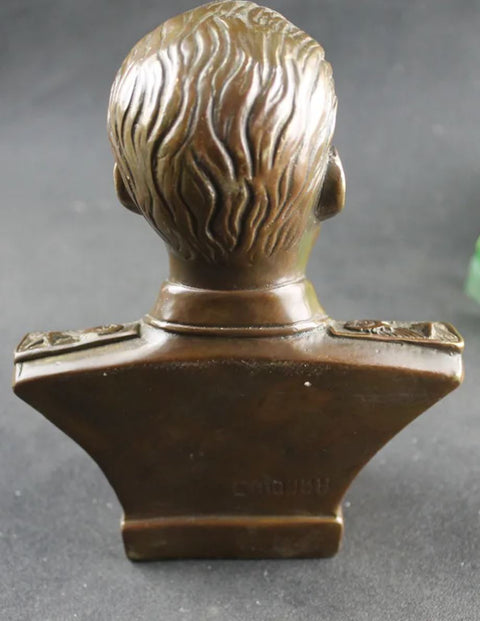 Busto di Stalin in ottone 17 cm