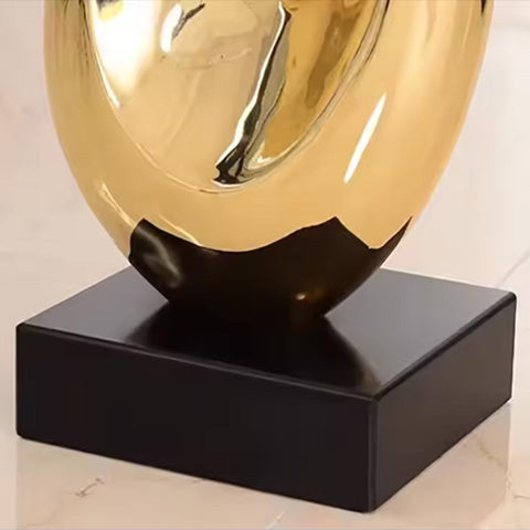 Statua astratta in resina dorata – Scultura decorativa 49 cm