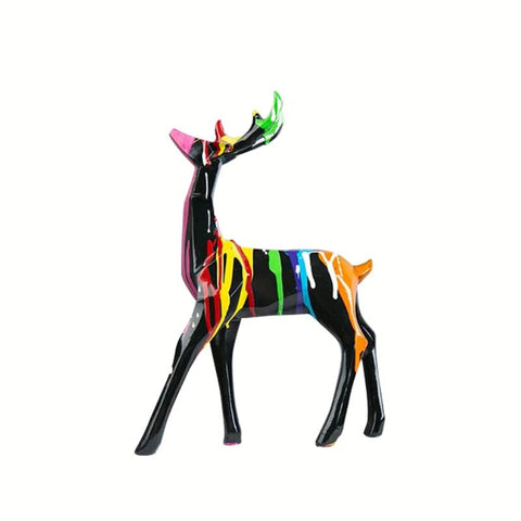 Statua del cervo<br> Origami in pelle scamosciata