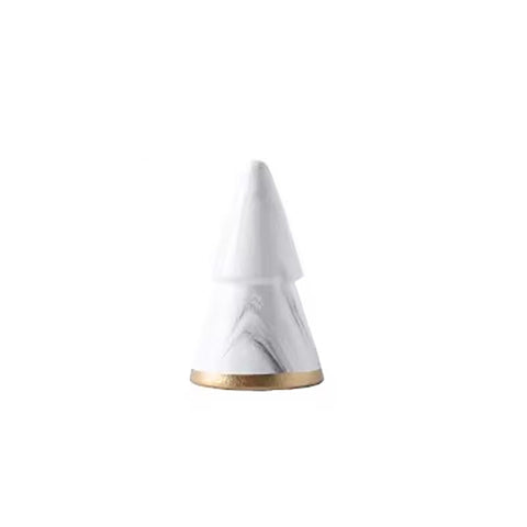 Statua nordica in abete bianco e oro 13 cm