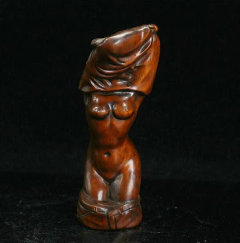 Statua in legno di donna nuda 9 cm