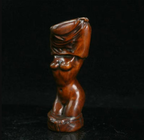 Statua in legno di donna nuda 9 cm