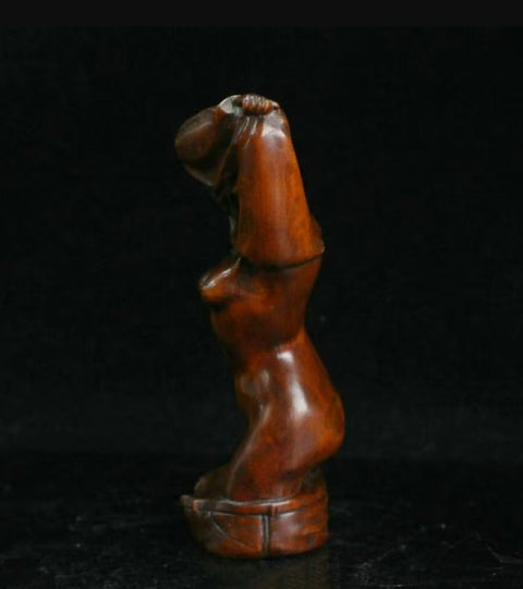 Statua in legno di donna nuda 9 cm
