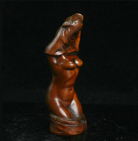 Statua in legno di donna nuda 9 cm