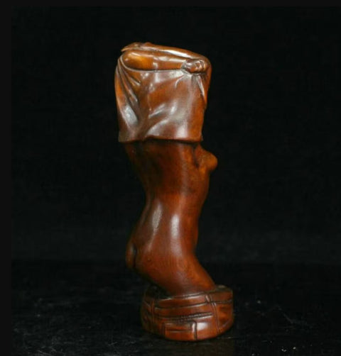 Statua in legno di donna nuda 9 cm