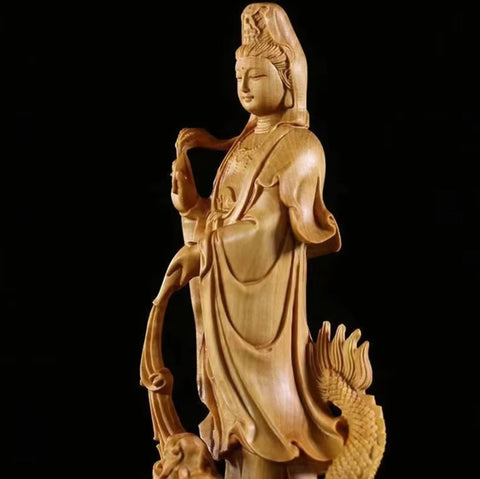 Statua di Buddha in legno 17 cm