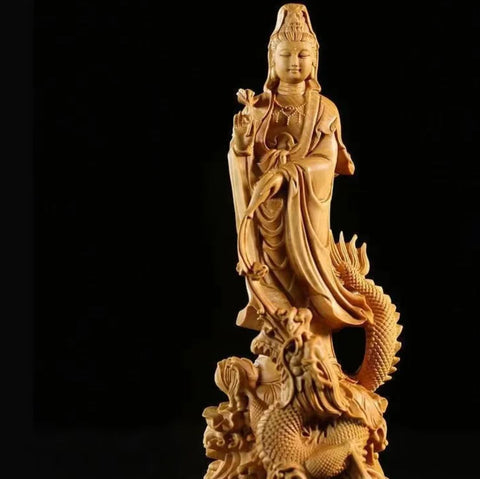 Statua di Buddha in legno 17 cm
