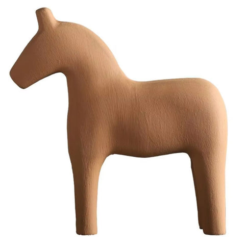 Statua cavallo in legno in stile nordico 18 cm