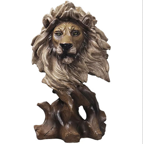 Statua busto leone 28 cm