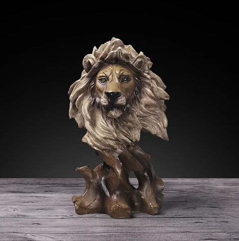 Statua busto leone 28 cm