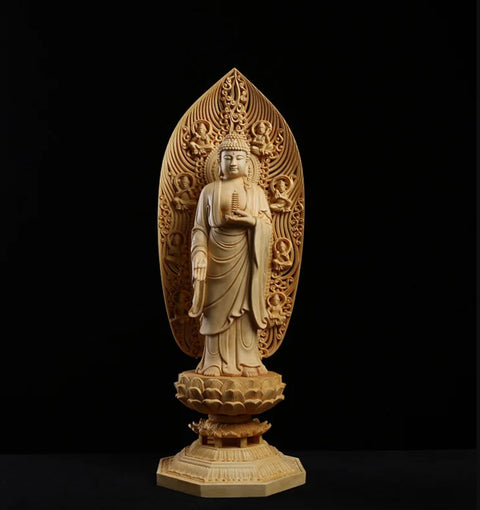 Statua di Buddha in legno 43 cm