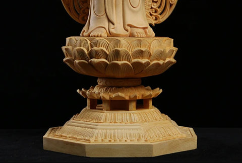 Statua di Buddha in legno 43 cm