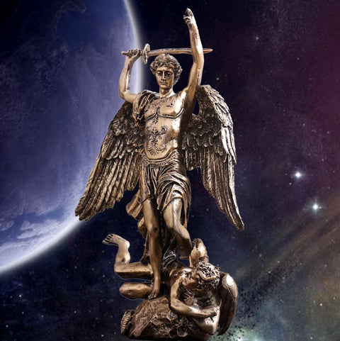 Statua di Hermes effetto bronzo 38 cm