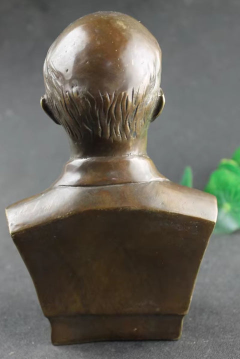 Busto di Lenin in ottone 17 cm