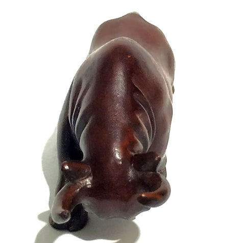 Statuetta toro in legno 5 cm